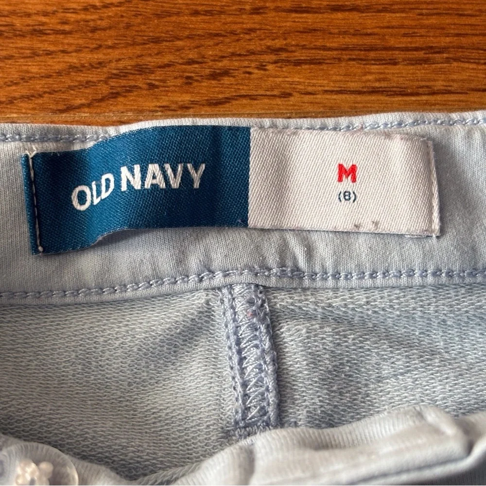 Old Navy Girls' Light Blue Rolled-Hem Shorts in size M